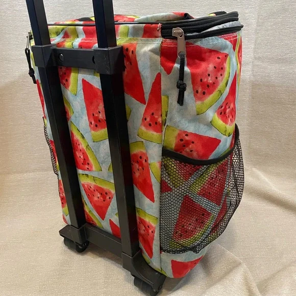Watermelon Print Rolling Cooler Bag - Picture 2 of 7